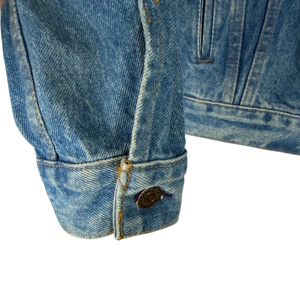 Levi Strauss Men's Blue‎ Denim Trucker Jacket Made in USA Vintage Size 44R